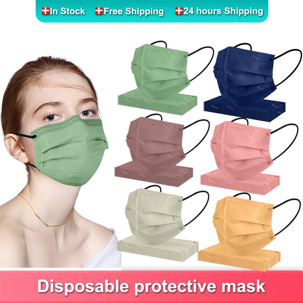 New Morandi Color Disposable Mask Adult Mascarillas Desichables Gay Anti Dust Masks Face Protection 3 Layers Cubrebocas