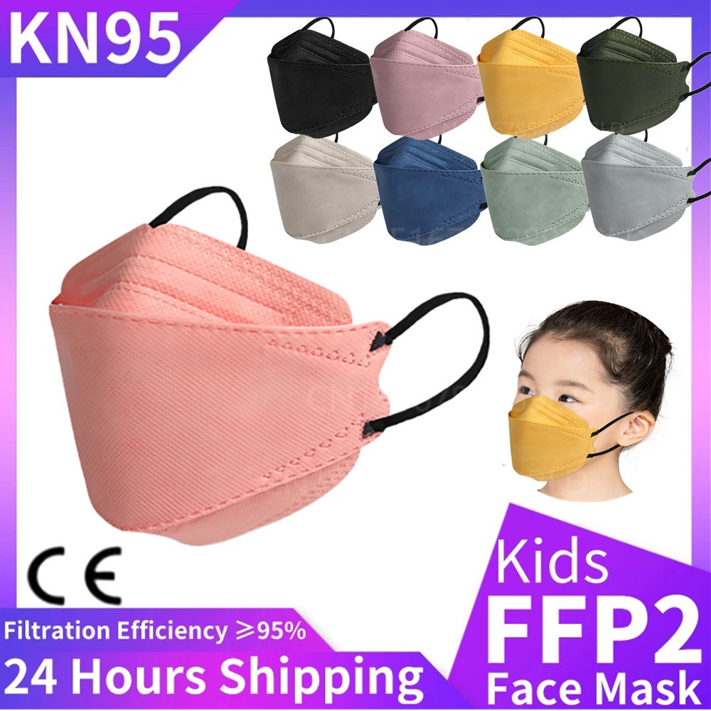 Mascarillas fpp2 children kids KN95 mask niños Mascarilla fpp2 homologada ffp2mask 6-14 years 4Ply Morandi mascarillas fpp2 niños