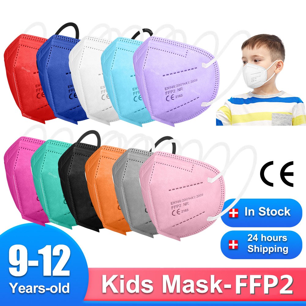 Mascarillas FPP2 Niños FFP2 Mascarillas FPP2 9-12 Years Old Kids Mask Similar Baby Morgues Masks 5 Layer CE ffp2tool KN95 FFP 2 Mask