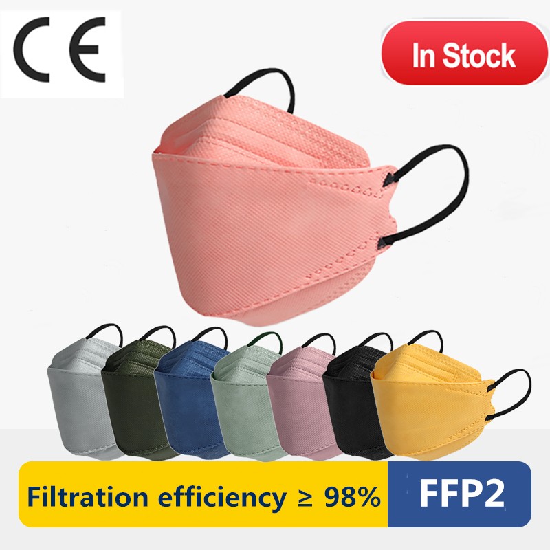 korean kn95 fish mask FPP2 homology ada Morandi 4 ply mask disposable dustproof respirator mask FFP2 certified