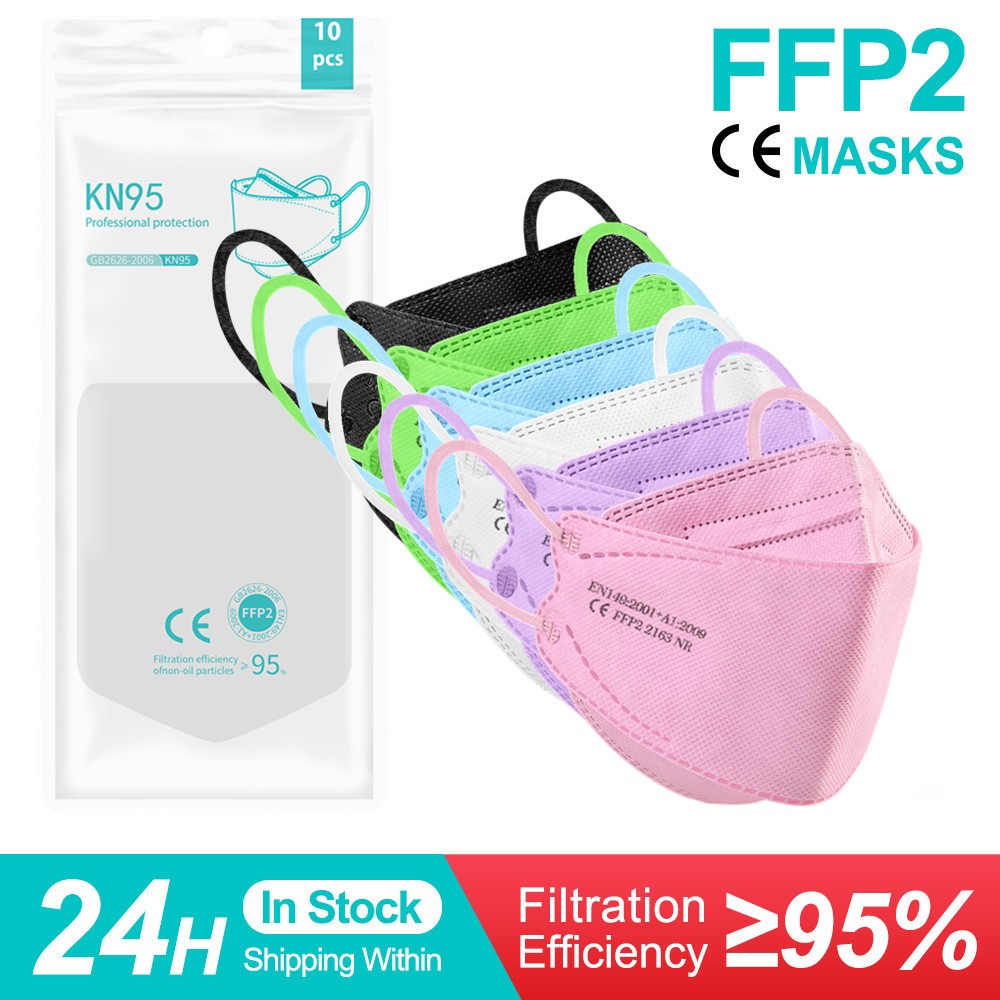 FFP2 Mascarillas Coreanas KN95 FPP2 Korean Fish Face Mask 4 Layers Mascherine FFP 2 Adult FFPP2 Pink Face Mask ffp2masque