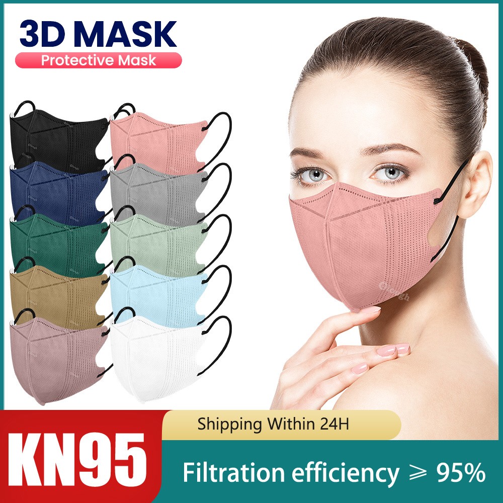 أقنعة Morandi ثلاثية الأبعاد KN95 قناع FFP2 Mascarillas FPP2 homology adas ffp2masque الكبار 4 طبقات قناع وجه واقي أسود قناع الوجه