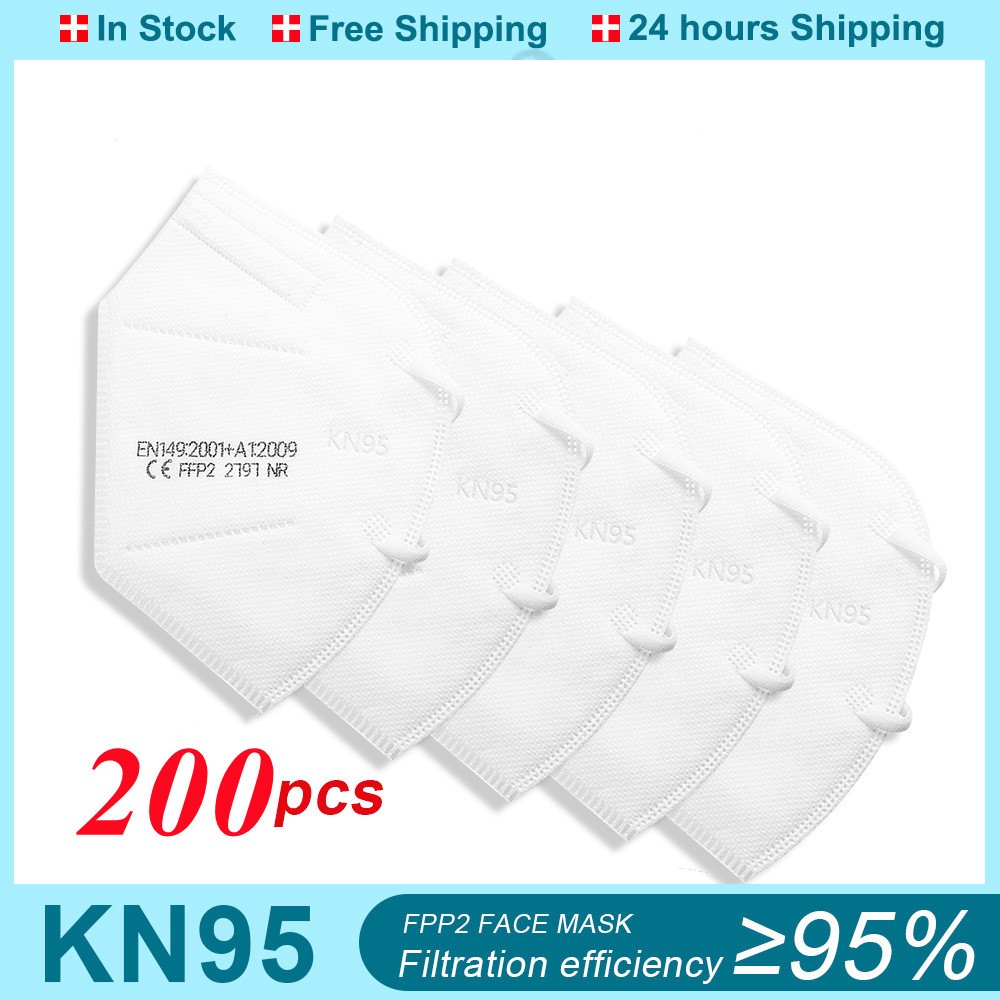 5 Layers Adult White KN95 Protective Face Mask Reusable Mascherine FFP2 Mascarillas FPP2 Masks ffp2masque CE Filter Fabric