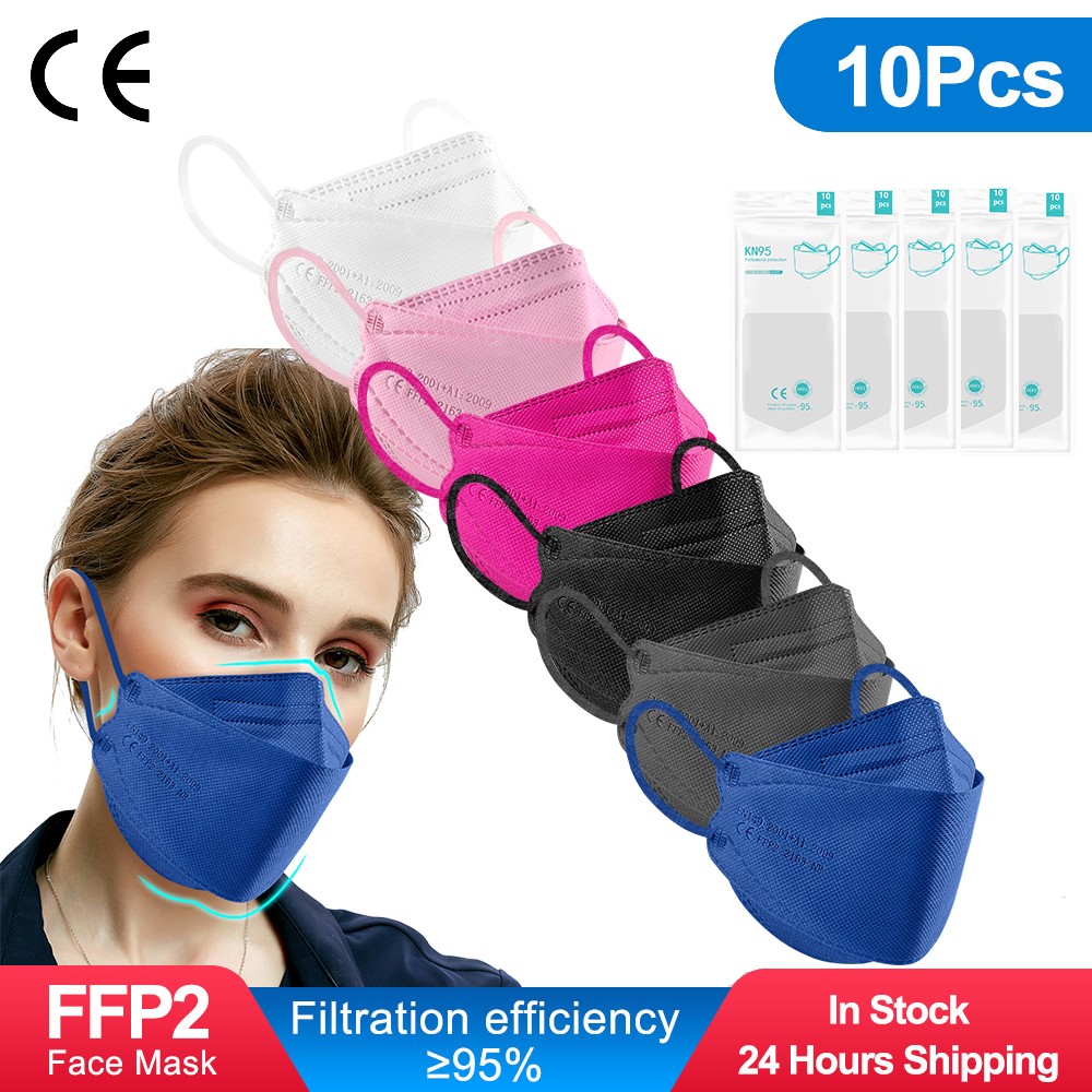 10-100pcs Korean Fish KN95 Maske FFP2 Mascarillas FPP2 Approved Health Protective Face Mask Respirator Mouth Masks ffp2fan CE