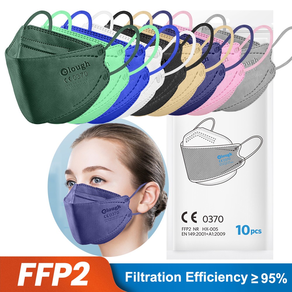 Elough 0370 ffp2masque noir mascarillas kn95 قناع سمك ffp2 قناع كوري fpp2 mascarillas