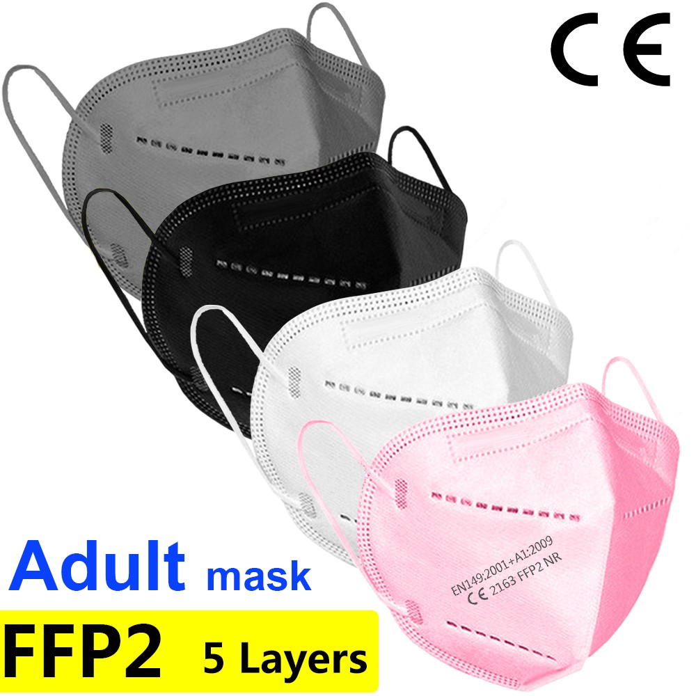 FFP2 أقنعة الوجه قناع الانفلونزا أقنعة الوجه KN95 الترشيح maske fp2 الغبار حماية الفم قناع ffp2maske KN95