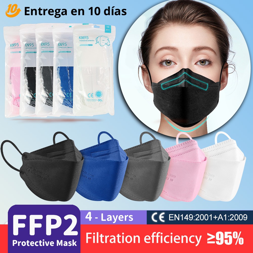 Fish shape mask FFP2 mask 4d korean fish mask black mouth mask respirator ffp 2 kn95 face masks pff2 ffp2reuse zable CE FFPP2