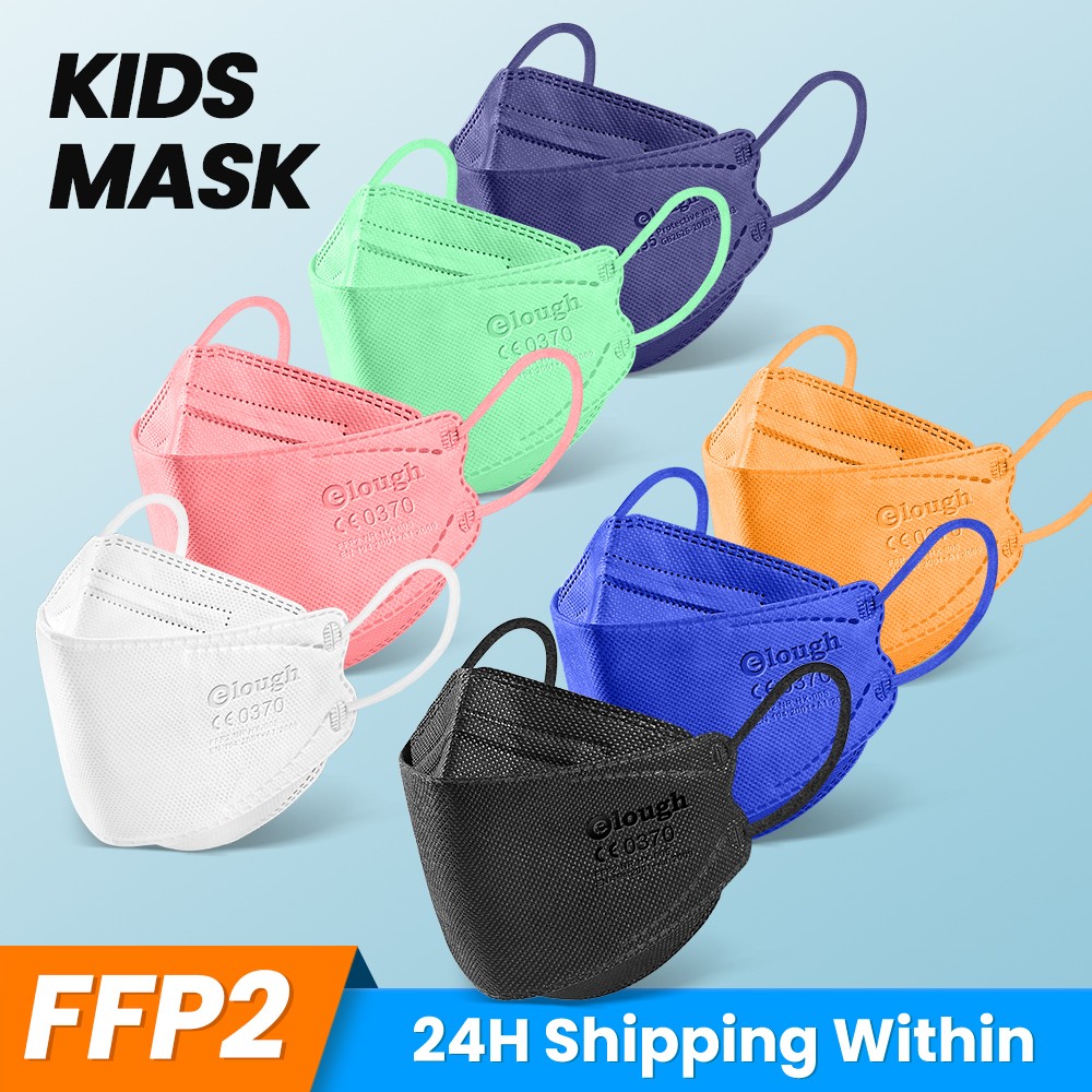 Kids Masks FFP2 Black KN95 Máscara Kids Mascarillas FPP2 niños quiurgicas homology adas FFP2 Mask Thickness Disposable Mask for Kids