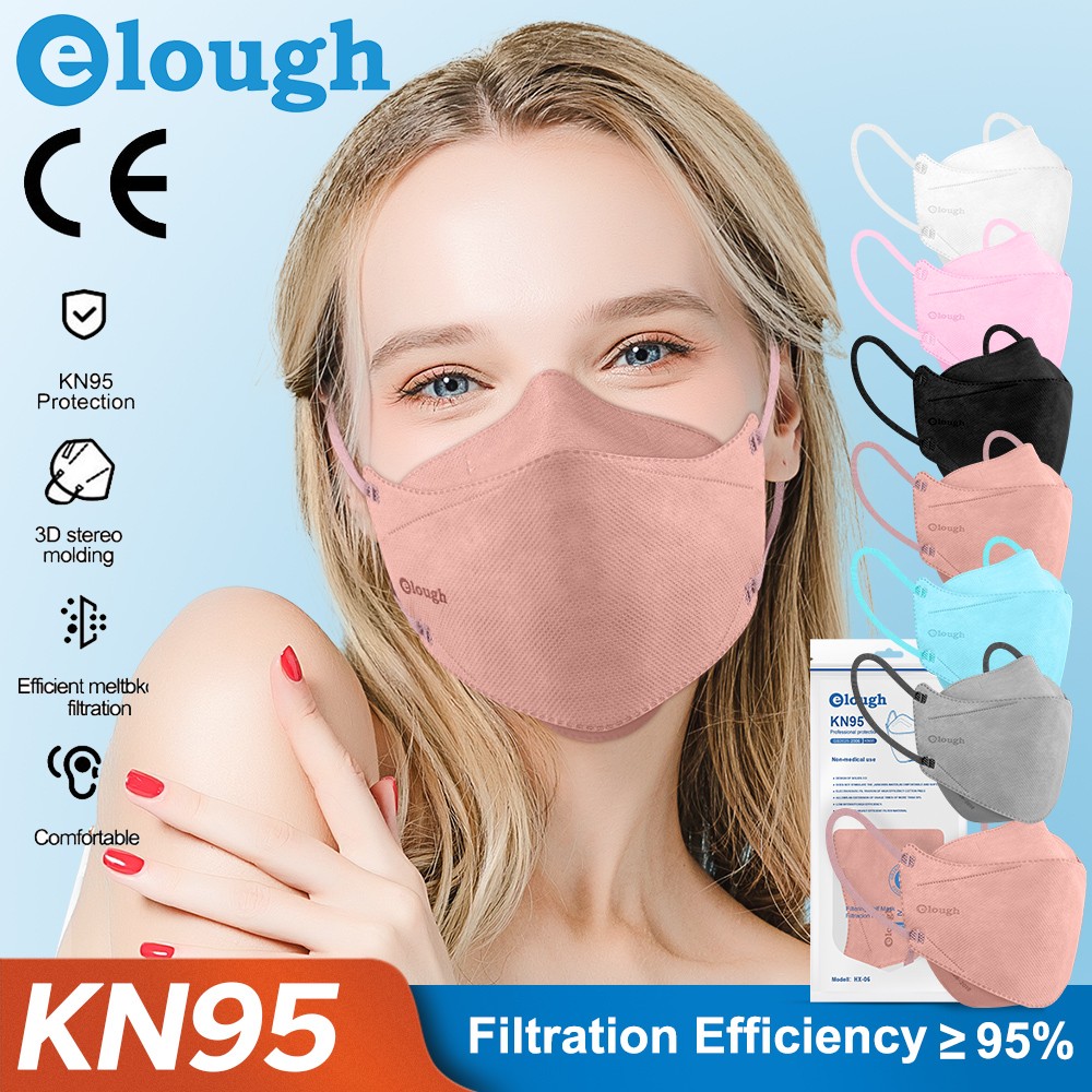 Elough mascarillas fpp2 أقنعة 10-100 قطعة 4 رقائق قناع الجهاز التنفسي fpp2fan ffp2fan kn95 قناع الوجه mascarilla fpp2 homology ada