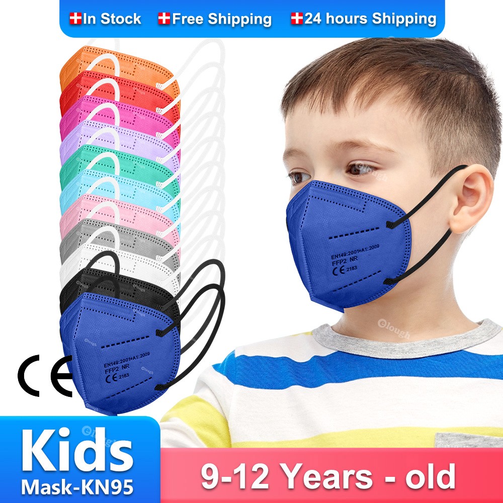 Ffp2mascarillas FPP2 Niños KN95 Masks Kids Masque Enfant Black Reusable 5 Layers Dustproof Protective Face Mask