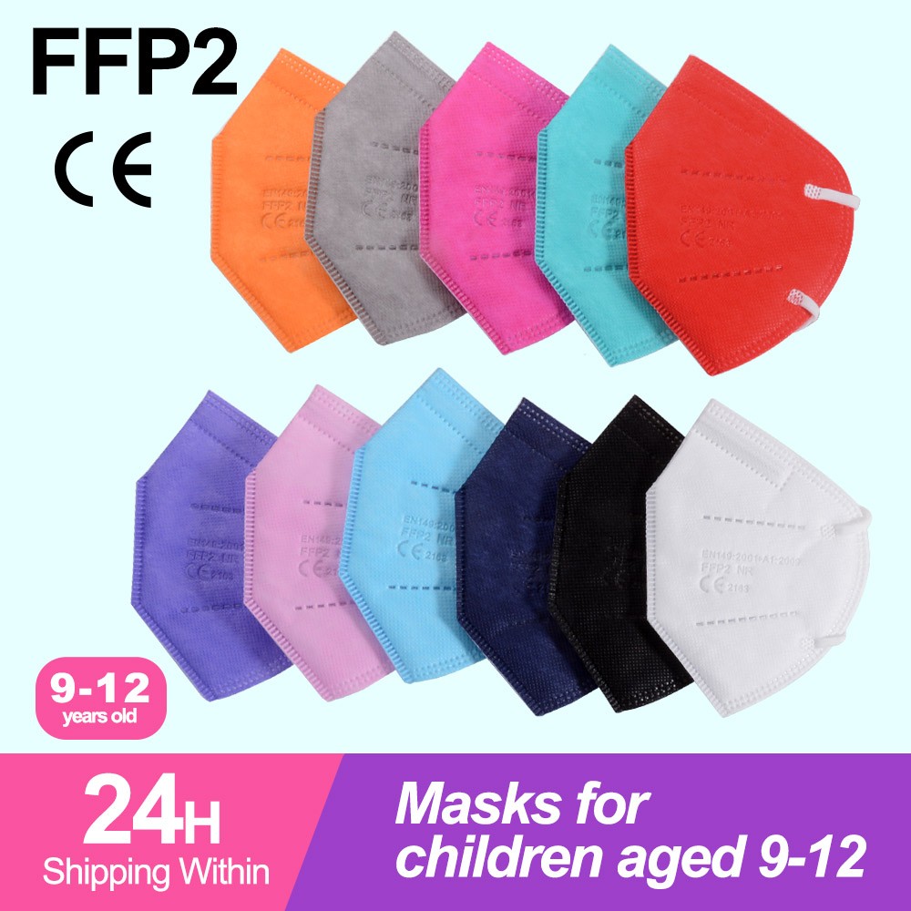 قناع 9-12 قديم للأطفال kn95fan للأطفال ffp2masque قناع للأطفال قابل للغسل fpp2 kn95 mascarillas niño ffp2 niños