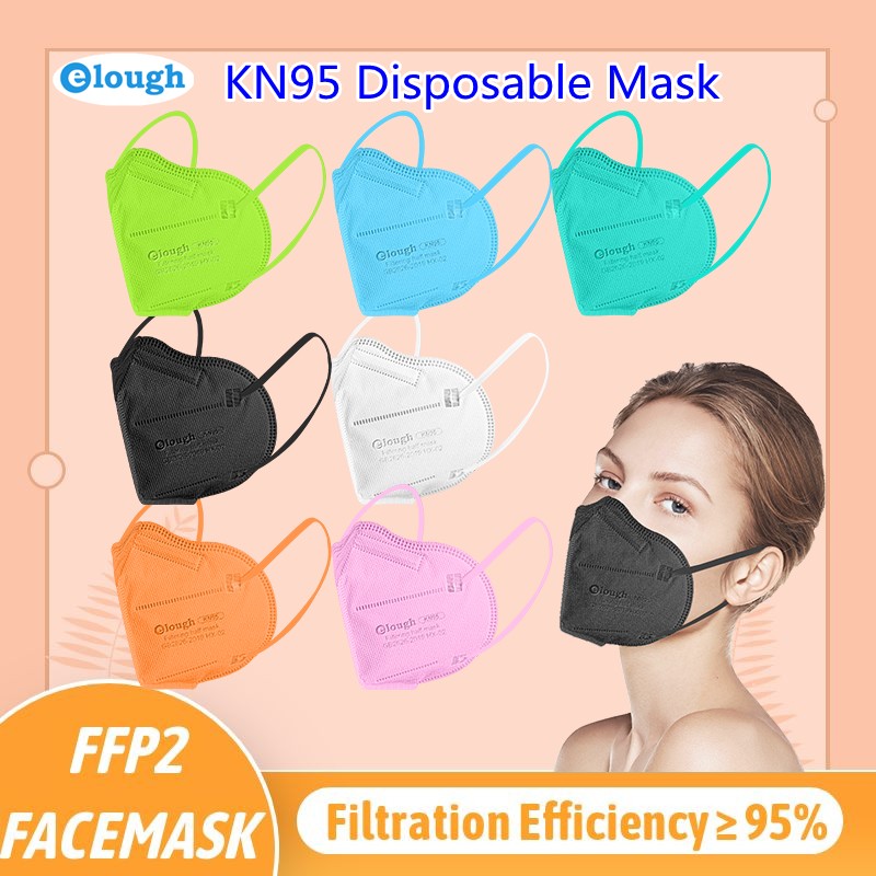 Elough face mask fpp2 mascarilla ffp2 respiratory colors kn95 face mask with ce certificates ffp2masque face mask ffp3