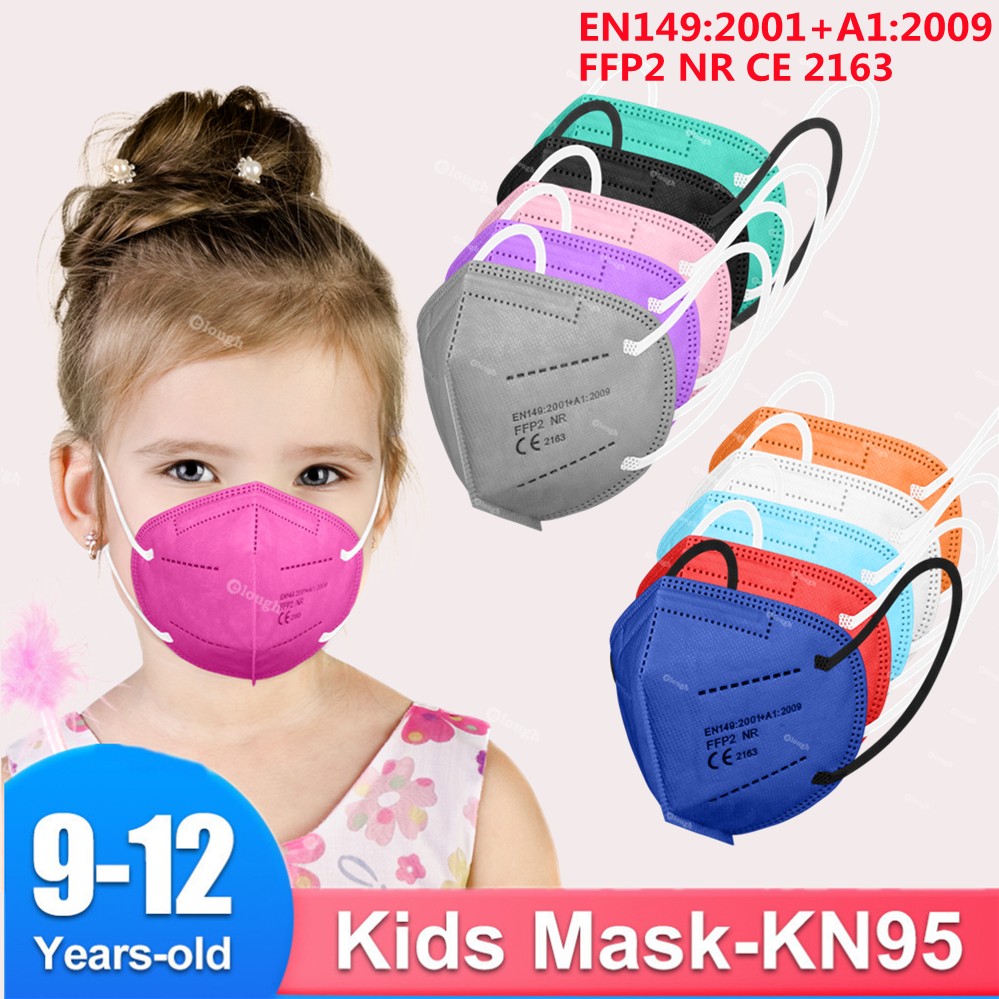 9-12 سنة قناع وجه الطفل FFP2 نينوس Mascarillas FPP2 homology ada Mascarilla KN95 أقنعة ffp2mascherina FFPP2 Bambini