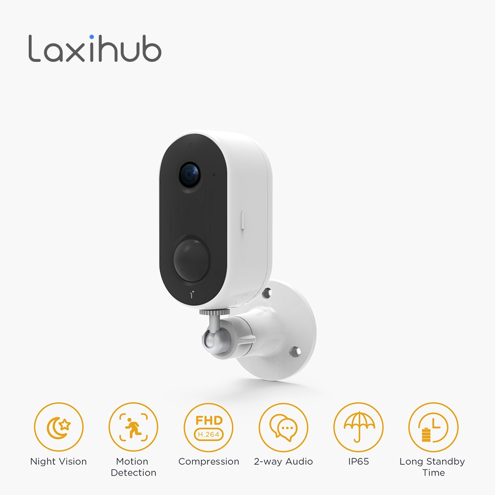 Laxihub 1080P واي فاي كاميرا IP في الهواء الطلق كاميرا لاسلكية ذكية الأمن AI الإنسان كشف كاميرا ويب بطارية قابلة للشحن كاميرا TY