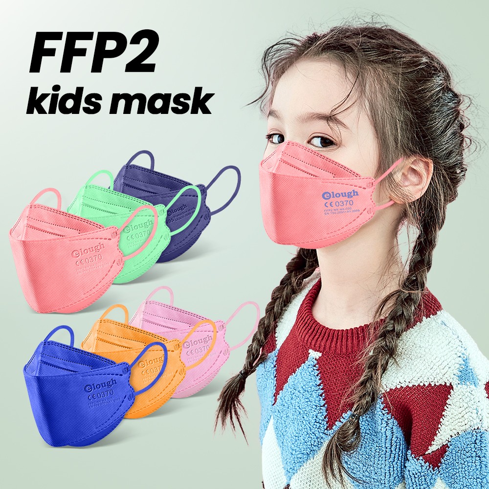 أقنعة إيلو FPP2 للأطفال 6-12 سنة الأسماك الكورية Mascarilla Infantil FPP2 قابلة لإعادة البيع 4 طبقات FFP2 KN95 قناع للأطفال