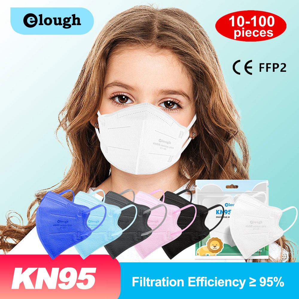 قناع أطفال KN95 قناع 4 رقائق من Mascarillas FFP2 Niños FFP 2 يمكن إعادة استخدامه للأطفال قناع وجه ffp2fan Niños Mascarilla FPP2 homology ada Infantil