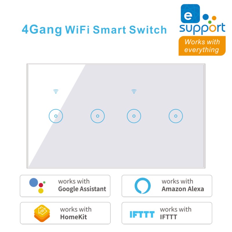 جديد ewelink wifi الذكية اللاسلكية التبديل 4-6 مفتاح اللمس التبديل APP التحكم عن بعد توقيت مفتاح الإضاءة متوافق مع أليكسا جوجل