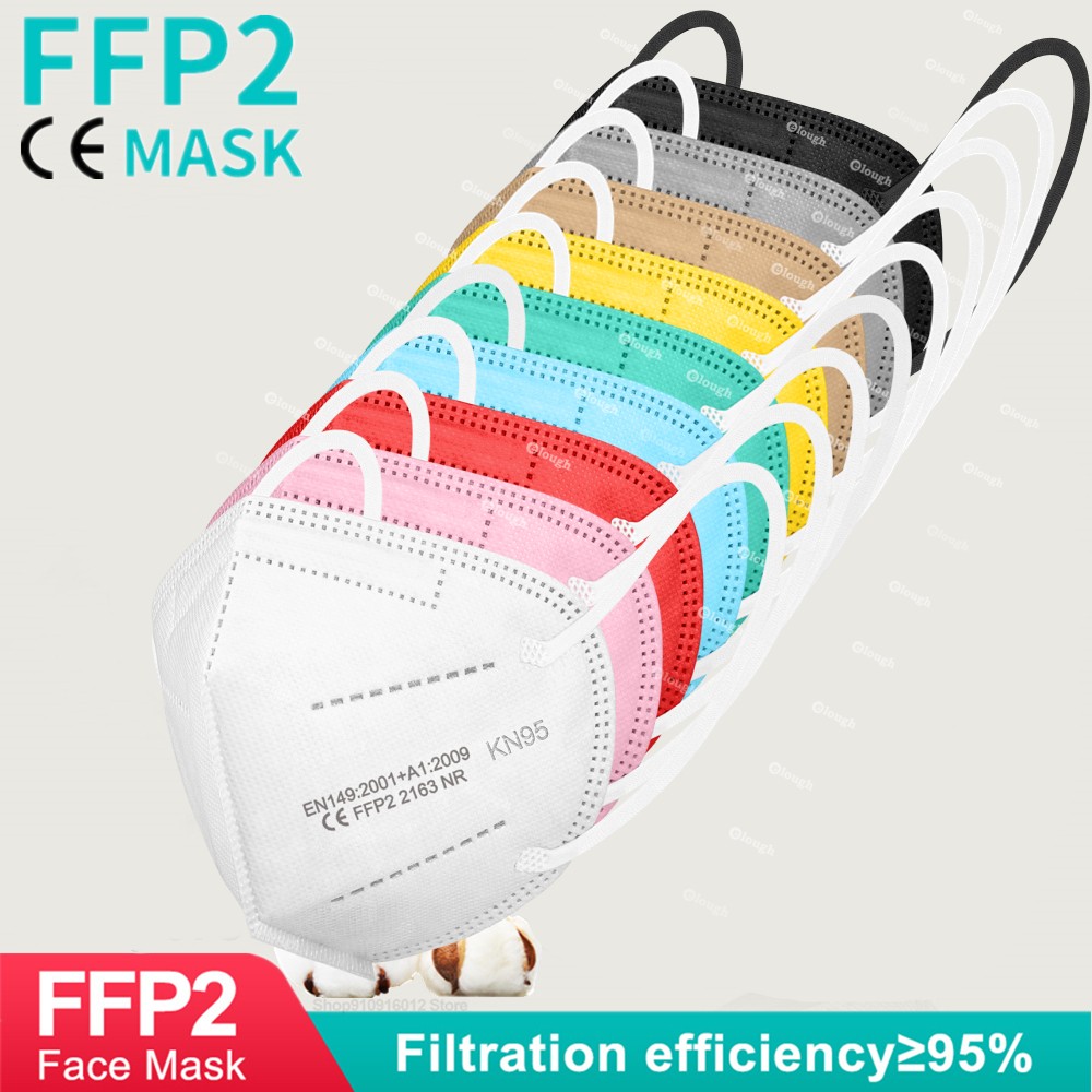 أقنعة 5 طبقات KN95 قناع ffp2mascarillas FFP2 قناع الوجه المثلي FPP2 قناع الفم حماية ماسكارا الوجه FFP3 قناع CE الكبار