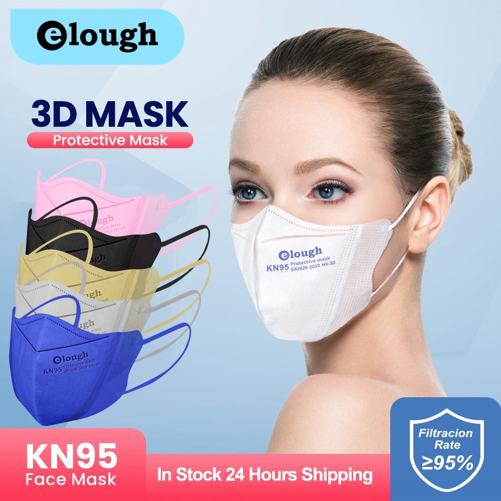 Elough 3D Face Mask Coloring mascarillas fpp2 homology ada KN95 reusable masks mascara ffpp2 cubrebocas ffp2masque noir