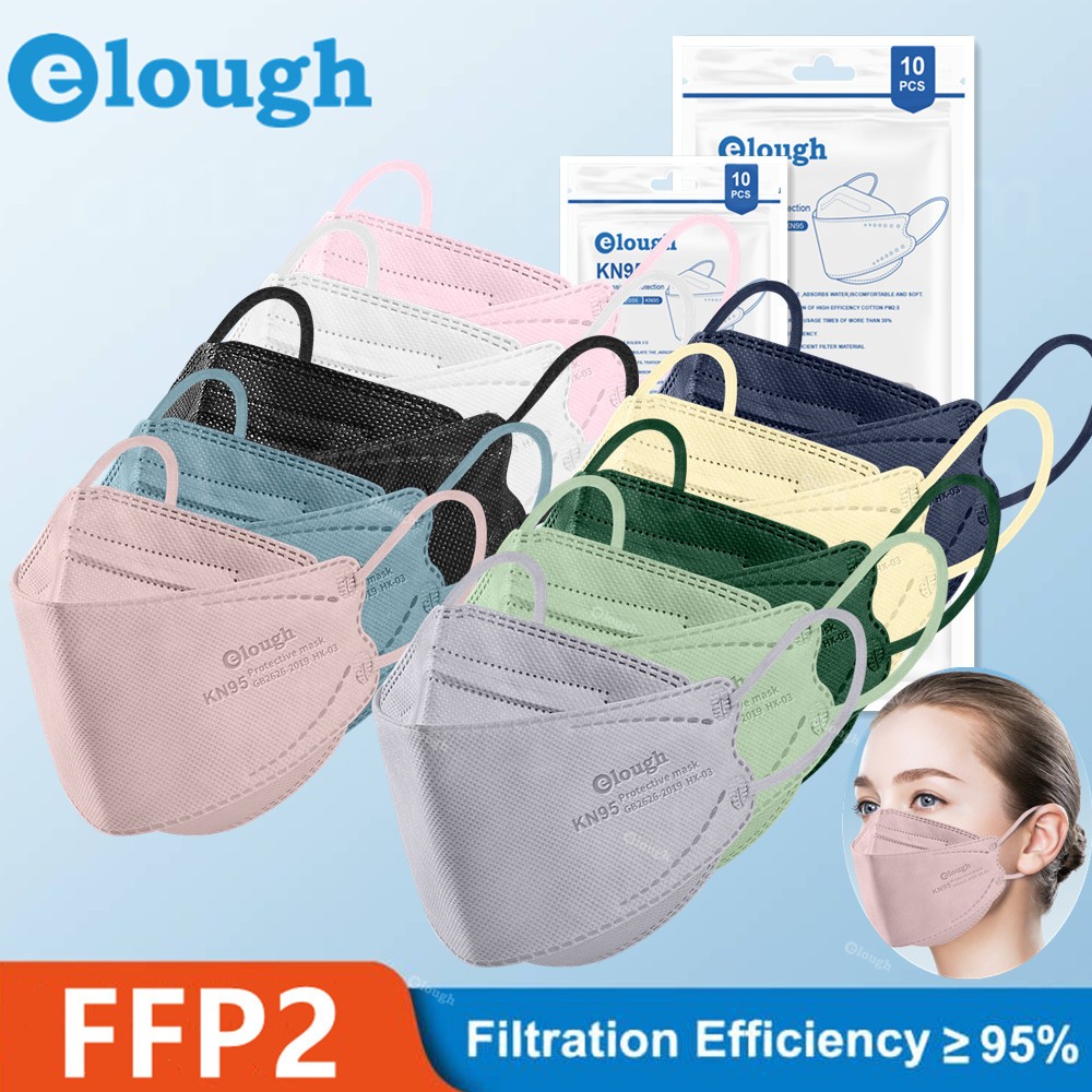 أقنعة Elough KN95 الأسماك Morandi لون ffp2 mascarilla fpp2 homology ada إسبانيا 4 طبقات قناع الوجه التنفسية ffp2masque FFP 2