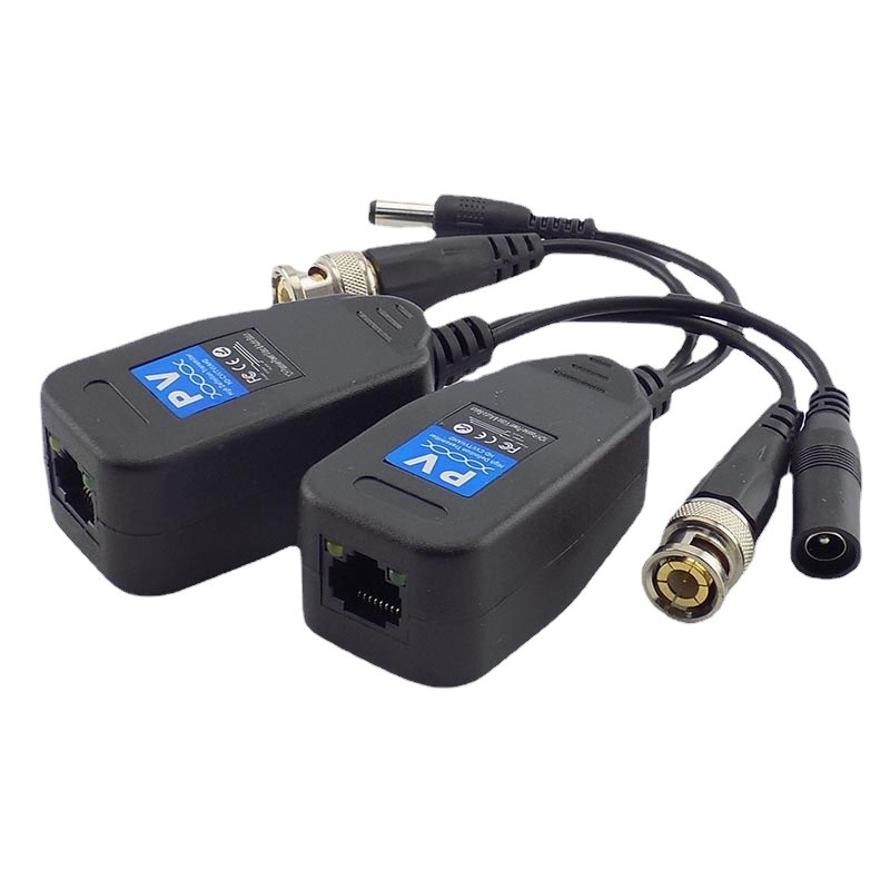 5 زوج (10 قطعة) السلبي CCTV اقناع BNC السلطة فيديو Balun الإرسال والاستقبال موصلات إلى RJ45 BNC ذكر ل CCTV كاميرا فيديو