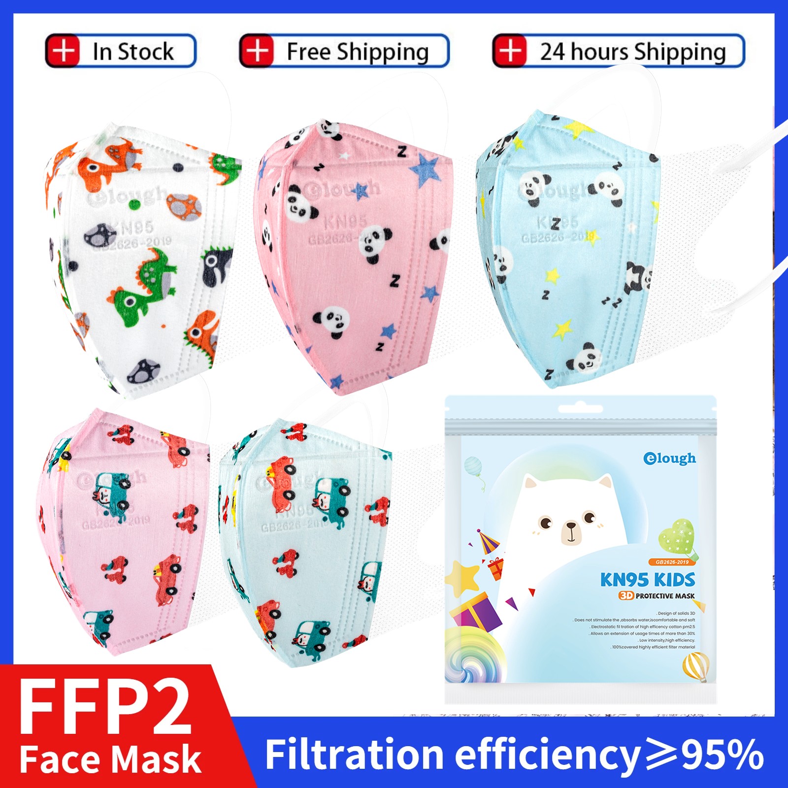 ffp2fan Niños Masks 4-12 Years Old FFP2 4 Layers CE KN 95 Mascara Kids KN95 Mascarillas infantil FPP2 homology ada