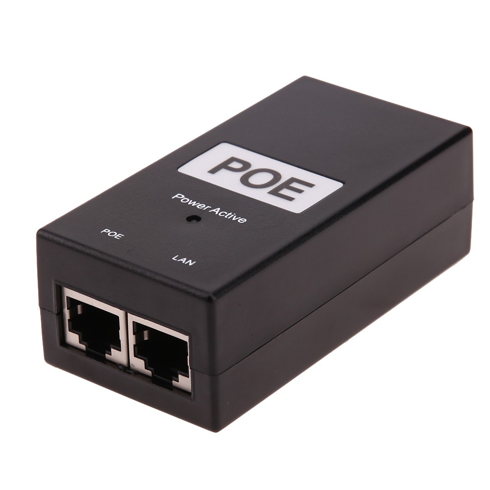 24V/48V 0.5A Desktop POE Power Injector Ethernet Adapter CCTV Surveillance for IP Camera Power Supply