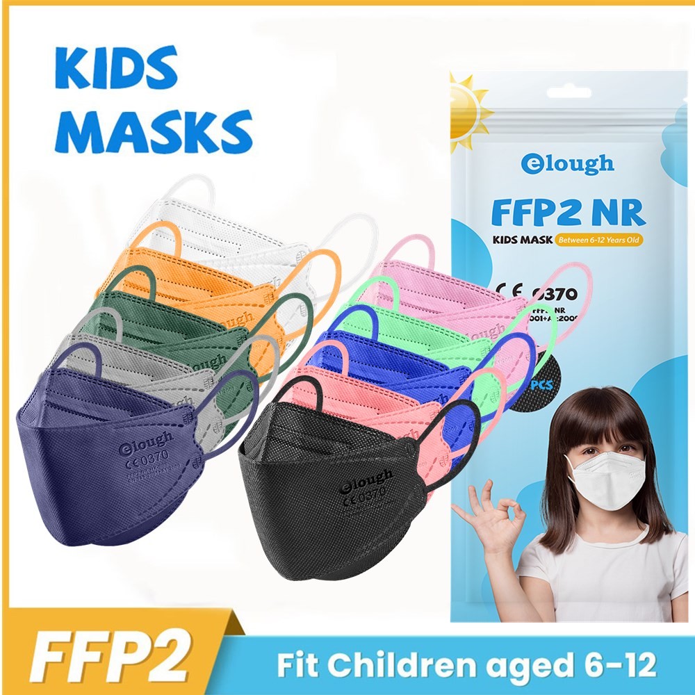 أقنعة Mascarilla FFP2 Infantil kn95 للأطفال FPP2 بعمر 6 إلى 12 عام ffp2fan قناع للأطفال fp2 Mascarilla homology ada ffp2 niños ffp 2