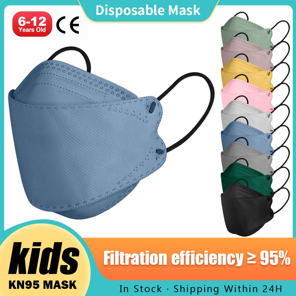 أقنعة الأطفال FPP2 4-12 سنة Mascarillas FPP2 Niños 4 طبقات ffp2fan أطفال CE معتمد FFP 2 أقنعة الطفل Kn95 أقنعة الأسماك