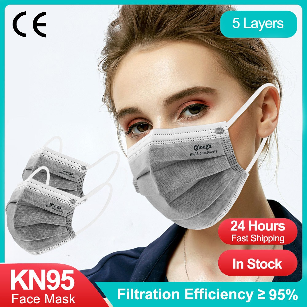 FFP2 Mascarillas fpp2 Respirator Face Mask Gray Disposable Activated Carbon KN95 Reusable Masks Fast Delivery