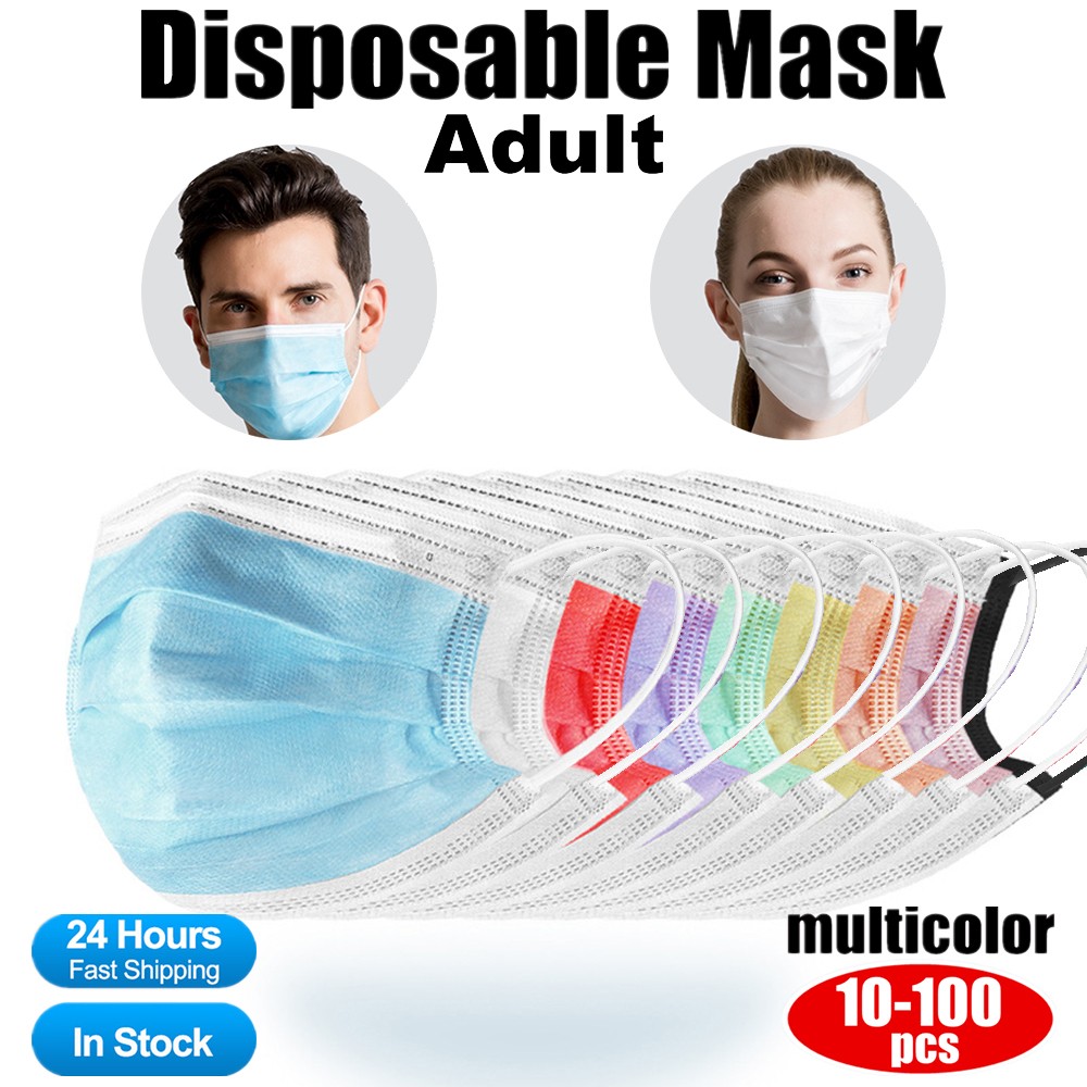 Disposable mask non wove mascarillas quiurjicas 3 ply 95% filter respirator earbuds adult sanitary masks christmas mask