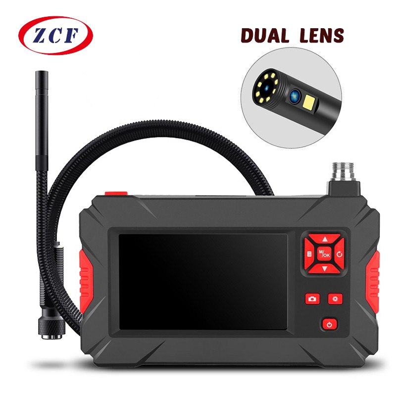 P30 Dual Lens Endoscope Camera 4.3" Screen 8mm 5.5mm Lens HD1080P IP68 Waterproof Industrial Inspection Camera Car Inspection Endoscope