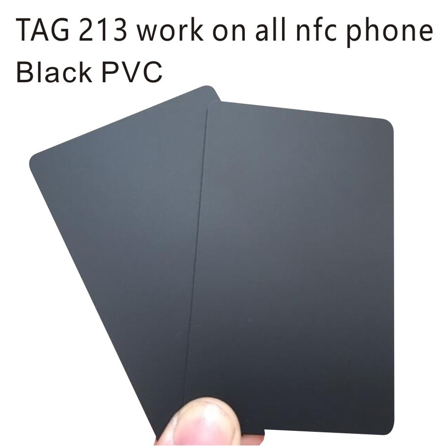 50pcs 13.56MHZ rfid blank black card/label/for phone tag NFC 203/213 compatible chip