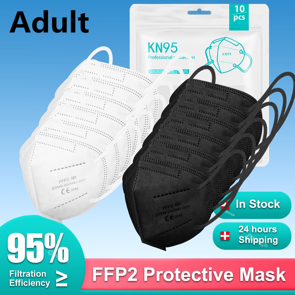 CE FFP2 Mask KN95 Mascarillas FPP2 Approved Adult Mask Black Mask 5 Layers Protective Face Mask Mascarillas ffp2masque FFP3