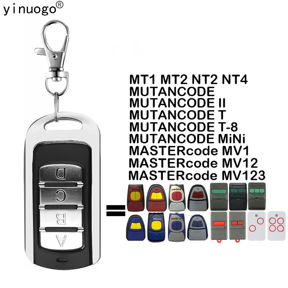 Mastercode MV1 MV12 MV123 باب مرآب بميزة التحكم عن بعد فتاحة 433mhz MUTANCODE II T T-8 مرآب صغير أمر لاسلكي