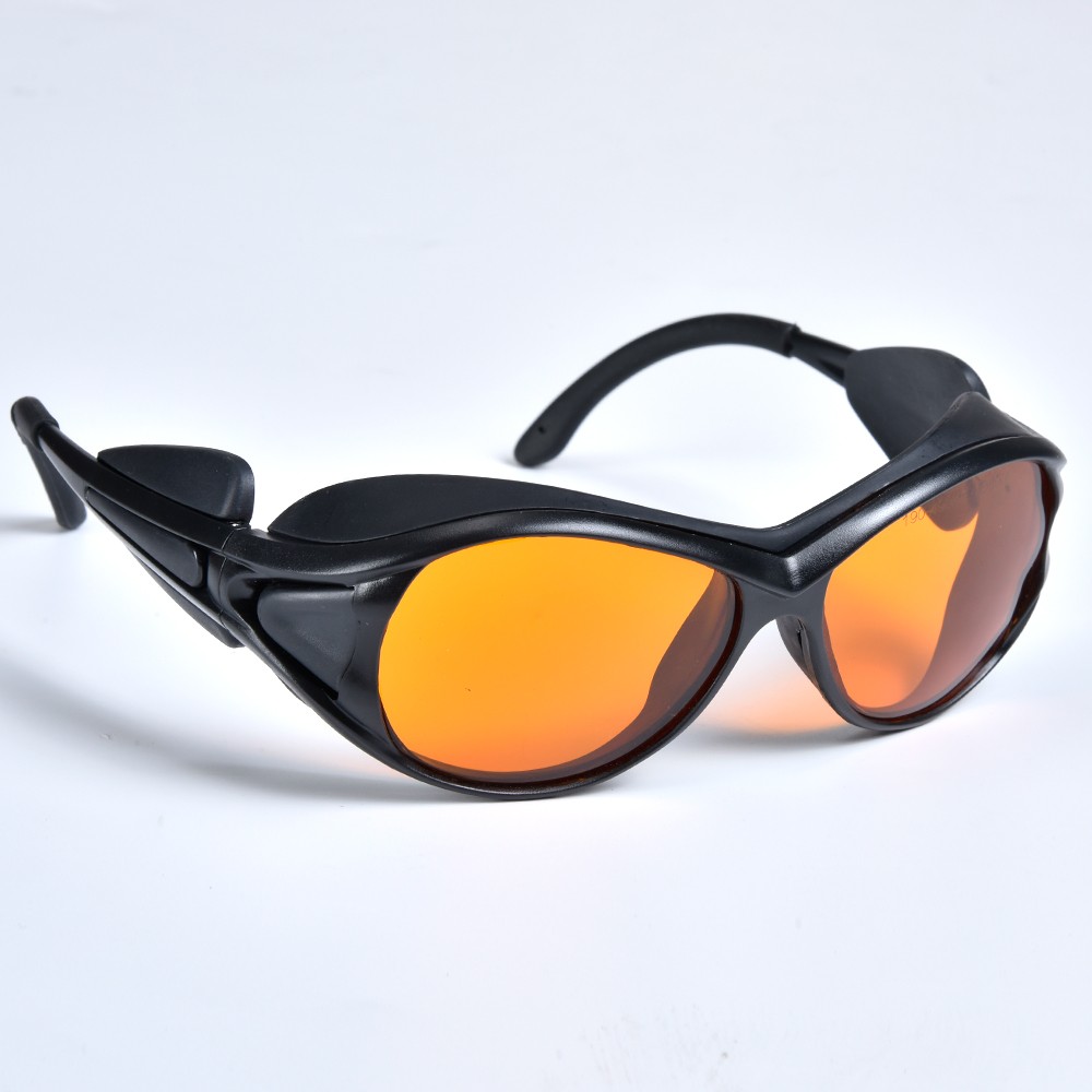 40nm 445nm 473nm blue laser safety glasses od 6 + CE with black box cleaning cloth elastic rope