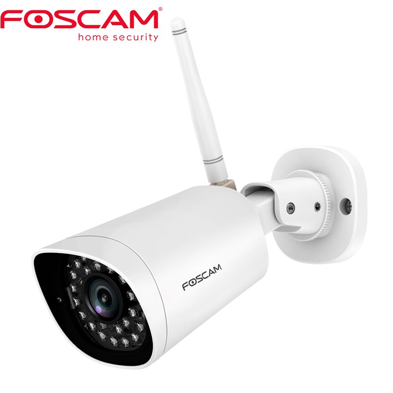 كاميرا أمان Foscam FI9902P 1080P 2MP FHD تعمل بالواي فاي للأماكن الخارجية مع تقنية الذكاء الاصطناعي والكشف عن الإنسان والرؤية الليلية متوافقة مع أليكسا