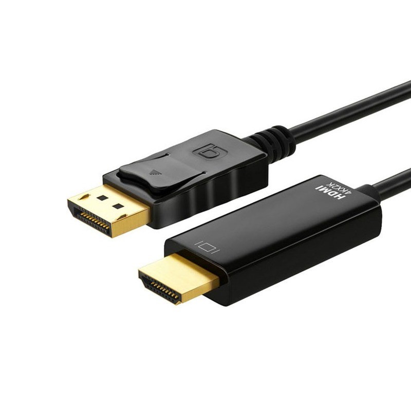 ديسبلاي بورت إلى كابل HDMI متوافق مع 1.8 متر 1080P منفذ عرض DP إلى كابل HDMI متوافق لتوصيل الكمبيوتر المحمول إلى أجهزة العرض