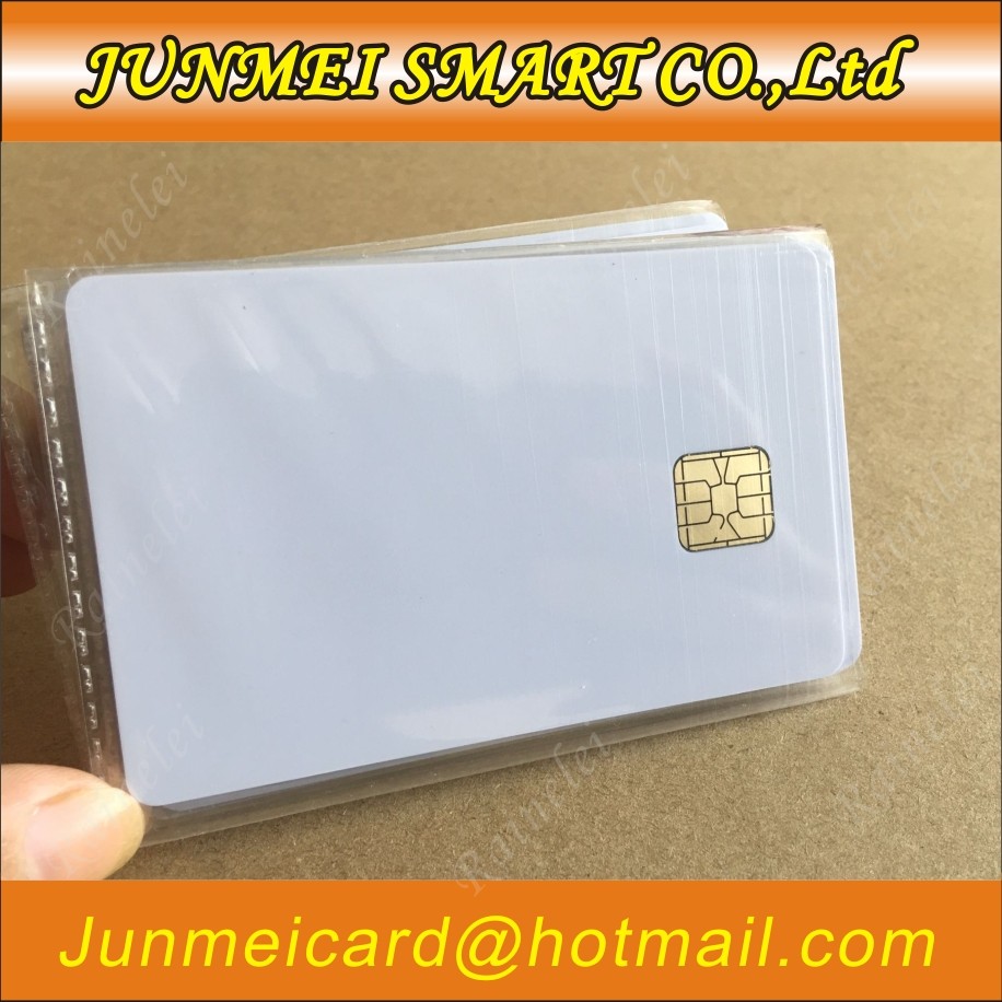 150pcs white contact SLE4428 chip large inkjet printable blank corporate pvc card with chip SLE5528