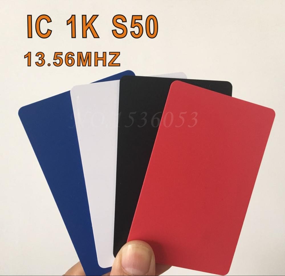 10pcs colorful 13.56mhz nfc card blue red black hotel key access control low cost rfid smart card