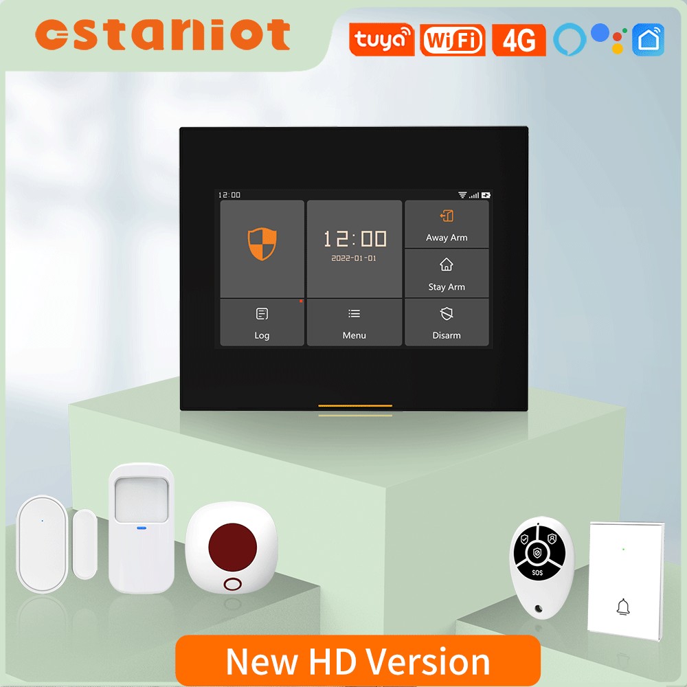 Ostaniot 4G HD اللاسلكية الرئيسية جهاز إنذار ضد السرقة نظام تويا الحياة الذكية المضادة للبصمة حامل شاشة OTA ترقية على الانترنت