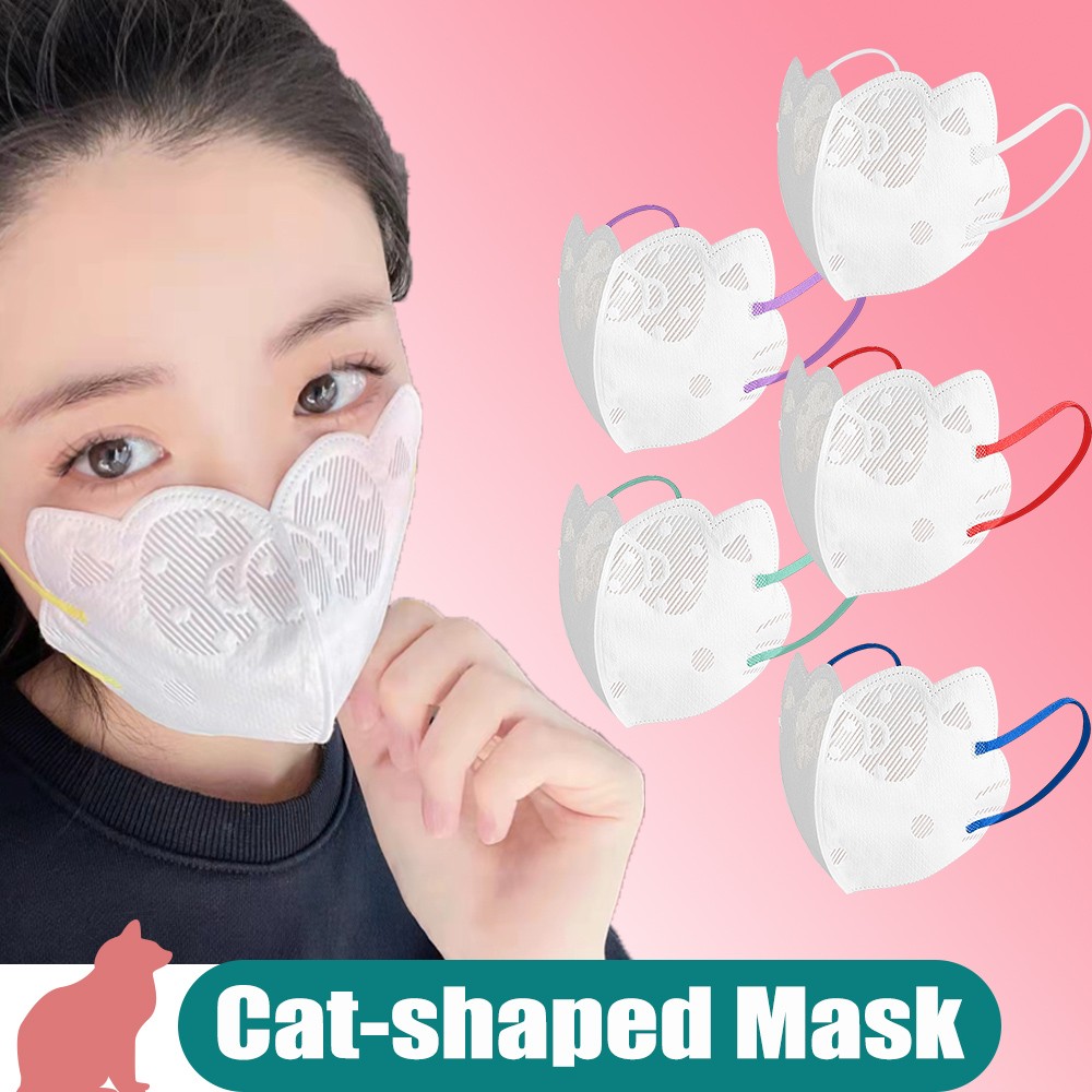 mascarillas face mask white mascara descartavel cute cartoon mascarilla Disposable 3D hygienic MASK cat shaped masks women lady