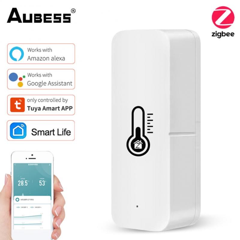 Tuya Smart Temperature Humidity Sensor ZigBee 3.0 Smart Home Thermometer Works with Alexa Google Assistant