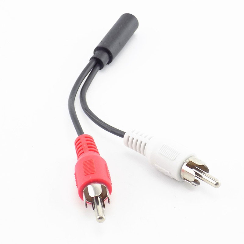 NEWCE 3.5mm RCA Female Connector Jack Stereo Cable Y Plug to 2 RCA Male Adapter 3.5 Audio aux Jack Connector to Headphone musi