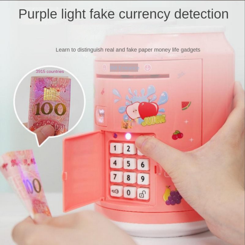 Net red Vibrato piggy bank children fingerprint password can be stored and pull anti-fall locks