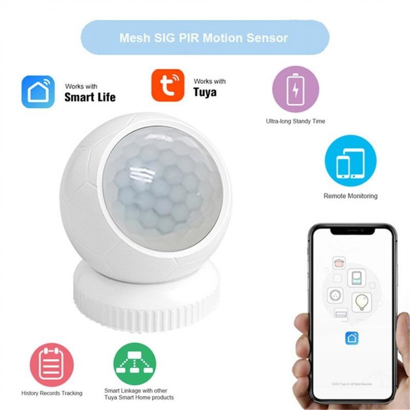 Smart PIR Wireless Motion Sensor Infrared Detector Burglar Alarm APP Home Control Bluetooth Network SIG Gateway Required