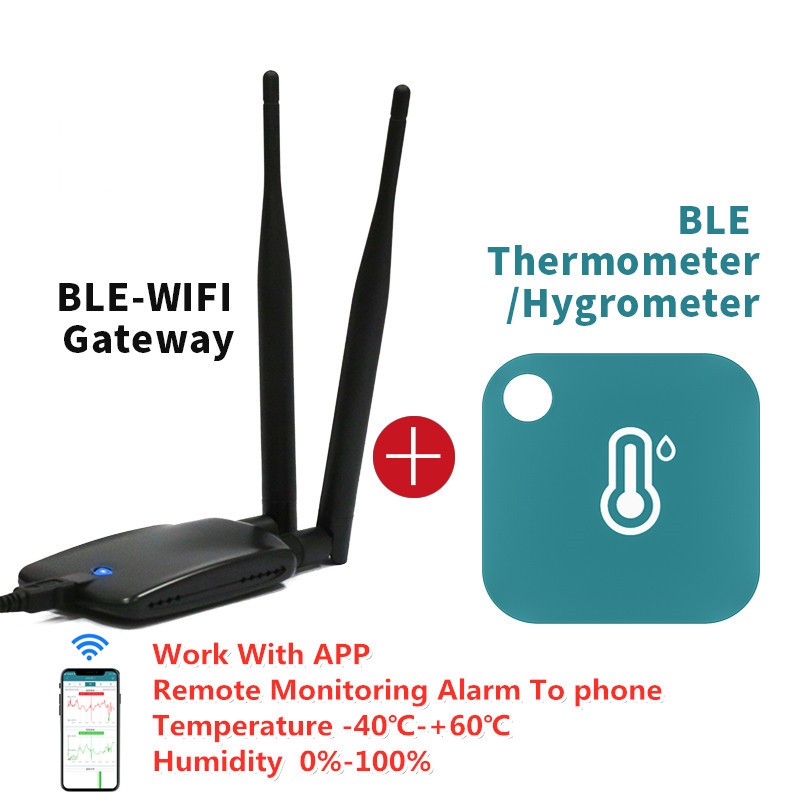 جهاز استشعار درجة الحرارة اللاسلكي والرطوبة واي فاي مسجل بيانات إنذار واي فاي ميزان الحرارة الرطوبة مراقبة الثلاجة الفريزر الثلاجة