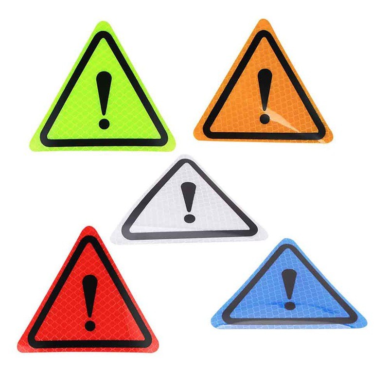 Car Body Reflective Car Stickers Decoration Stickers Motorcycle Reflective Warning Triangle Safety Stickers