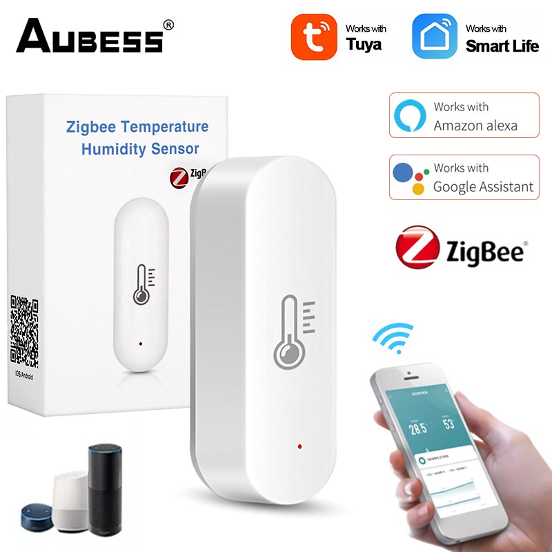 Tuya Temperature Humidity Meter ZigBee Sensor Hygrometer Indoor Thermometer Compatible Alexa Google Home Smart Home