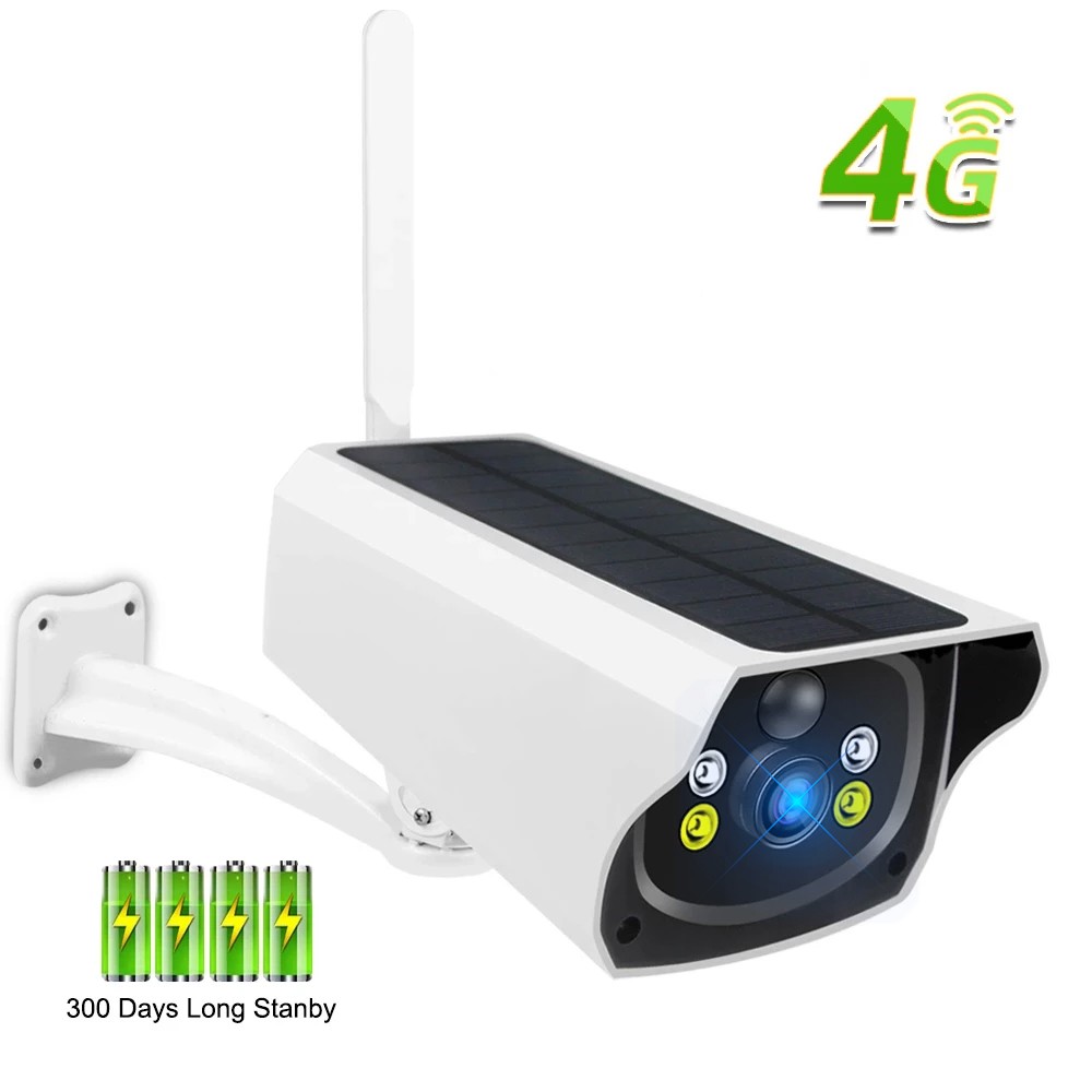 4G كاميرا IP الشمسية 1080P الواح البطاريات الشمسية تعمل بالطاقة الشمسية كاميرا الأمن كاميرا IP كاميرا الطاقة الشمسية في الهواء الطلق PIR كشف الحركة